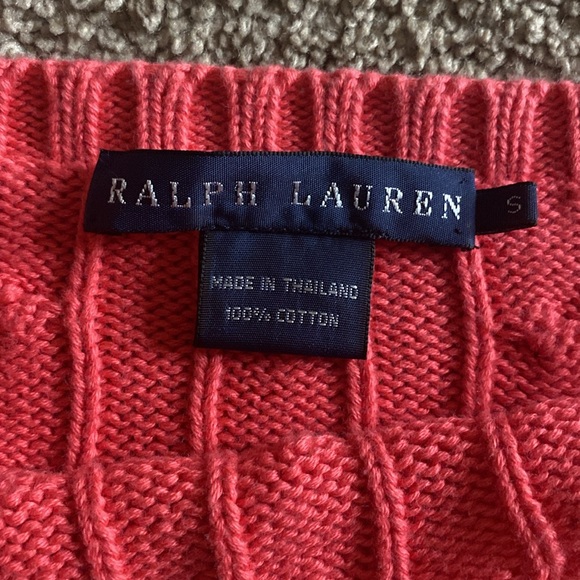 Ralph Lauren coral sweater Small - Picture 3 of 4